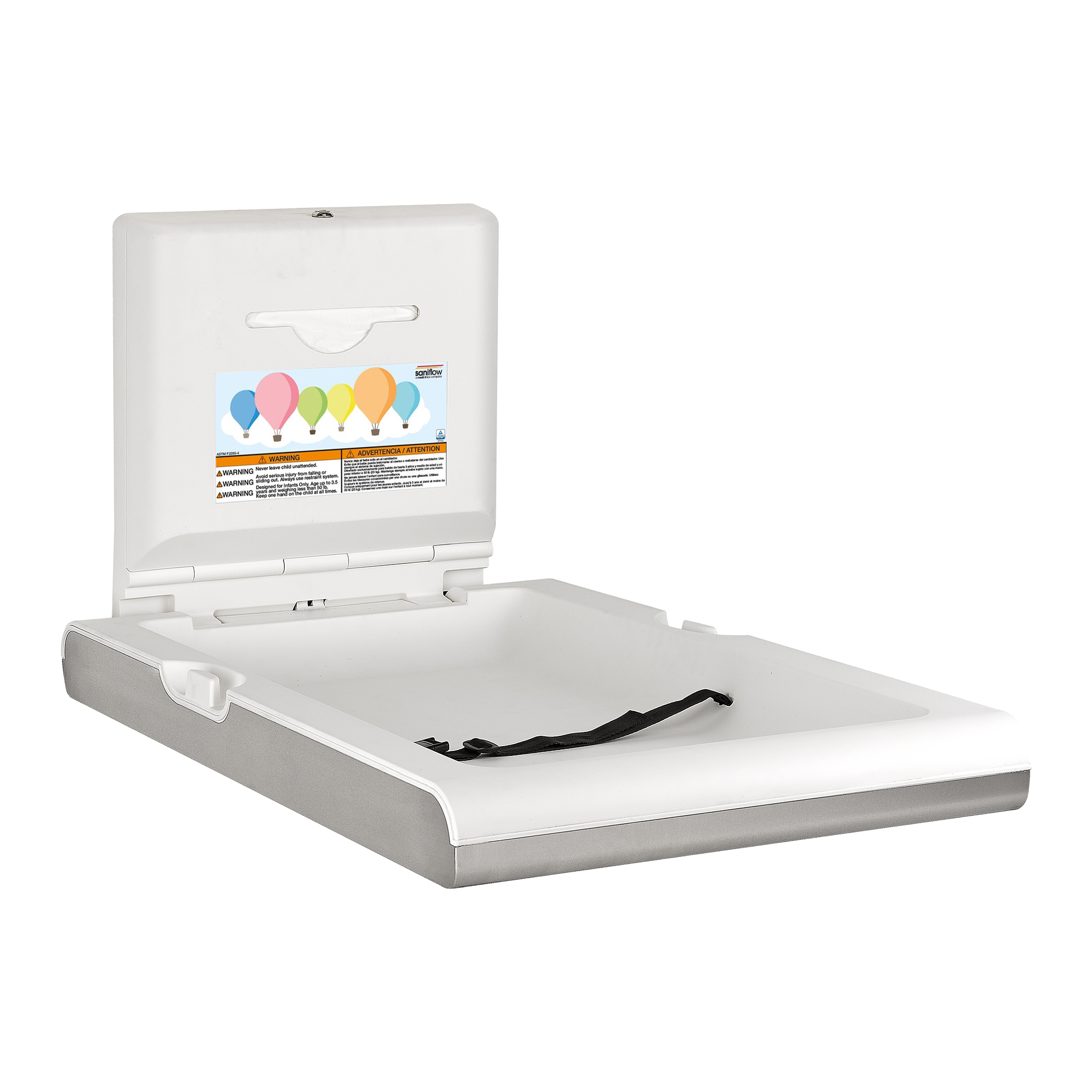 vertical baby change unit