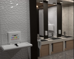 ADA baby changing station for commercial use